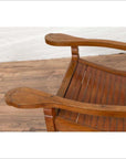 Dutch Colonial Indonesian Plantation Lounge Chair with Curving Seat and Slats-11. Asian & Chinese Furniture, Art, Antiques, Vintage Home Décor for sale at FEA Home