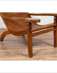 Dutch Colonial Indonesian Plantation Lounge Chair with Curving Seat and Slats-6. Asian & Chinese Furniture, Art, Antiques, Vintage Home Décor for sale at FEA Home