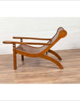 Dutch Colonial Indonesian Plantation Lounge Chair with Curving Seat and Slats-10. Asian & Chinese Furniture, Art, Antiques, Vintage Home Décor for sale at FEA Home