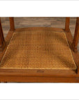 Dutch Colonial Javanese Teak Armchair with Rattan and Triglyph Inspired Motifs-8. Asian & Chinese Furniture, Art, Antiques, Vintage Home Décor for sale at FEA Home