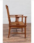 Dutch Colonial Javanese Teak Armchair with Rattan and Triglyph Inspired Motifs-13. Asian & Chinese Furniture, Art, Antiques, Vintage Home Décor for sale at FEA Home