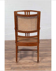 Dutch Colonial Javanese Teak Armchair with Rattan and Triglyph Inspired Motifs-14. Asian & Chinese Furniture, Art, Antiques, Vintage Home Décor for sale at FEA Home