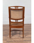 Dutch Colonial Javanese Teak Armchair with Rattan and Triglyph Inspired Motifs-14. Asian & Chinese Furniture, Art, Antiques, Vintage Home Décor for sale at FEA Home