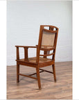 Dutch Colonial Javanese Teak Armchair with Rattan and Triglyph Inspired Motifs-15. Asian & Chinese Furniture, Art, Antiques, Vintage Home Décor for sale at FEA Home