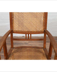 Dutch Colonial Javanese Teak Armchair with Rattan and Triglyph Inspired Motifs-6. Asian & Chinese Furniture, Art, Antiques, Vintage Home Décor for sale at FEA Home