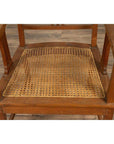Dutch Colonial Javanese Teak Armchair with Rattan and Triglyph Inspired Motifs-9. Asian & Chinese Furniture, Art, Antiques, Vintage Home Décor for sale at FEA Home