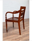 Early 20th Century Captain's Chair from Bali with Slatted Wood-14. Asian & Chinese Furniture, Art, Antiques, Vintage Home Décor for sale at FEA Home