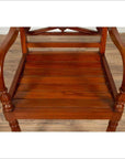 Early 20th Century Captain's Chair from Bali with Slatted Wood-9. Asian & Chinese Furniture, Art, Antiques, Vintage Home Décor for sale at FEA Home