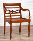 Early 20th Century Captain's Chair from Bali with Slatted Wood-2. Asian & Chinese Furniture, Art, Antiques, Vintage Home Décor for sale at FEA Home