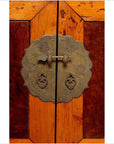 Early 20th Century Chinese Cabinet Made of Elm and Burl Wood with Carved Skirt-6. Asian & Chinese Furniture, Art, Antiques, Vintage Home Décor for sale at FEA Home