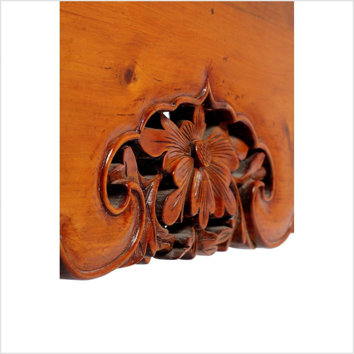 Early 20th Century Chinese Cabinet Made of Elm and Burl Wood with Carved Skirt-9. Asian & Chinese Furniture, Art, Antiques, Vintage Home Décor for sale at FEA Home