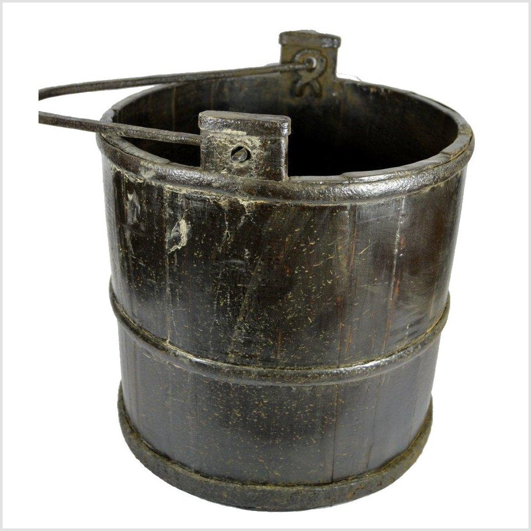 Early Wooden Bucket-5. Asian & Chinese Furniture, Art, Antiques, Vintage Home Décor for sale at FEA Home