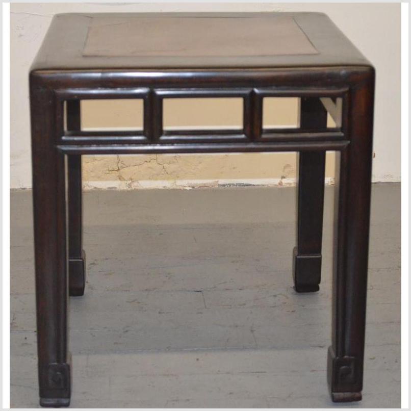 Elmwood Stool with Burl Inlay-2. Asian & Chinese Furniture, Art, Antiques, Vintage Home Décor for sale at FEA Home