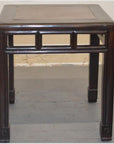 Elmwood Stool with Burl Inlay-2. Asian & Chinese Furniture, Art, Antiques, Vintage Home Décor for sale at FEA Home