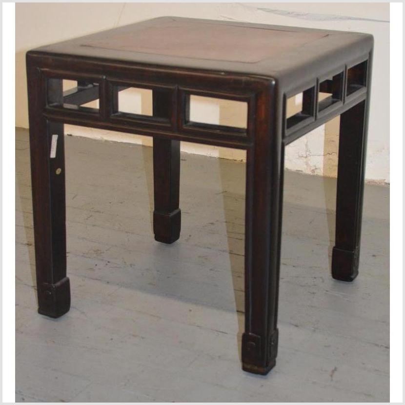 Elmwood Stool with Burl Inlay-3. Asian & Chinese Furniture, Art, Antiques, Vintage Home Décor for sale at FEA Home