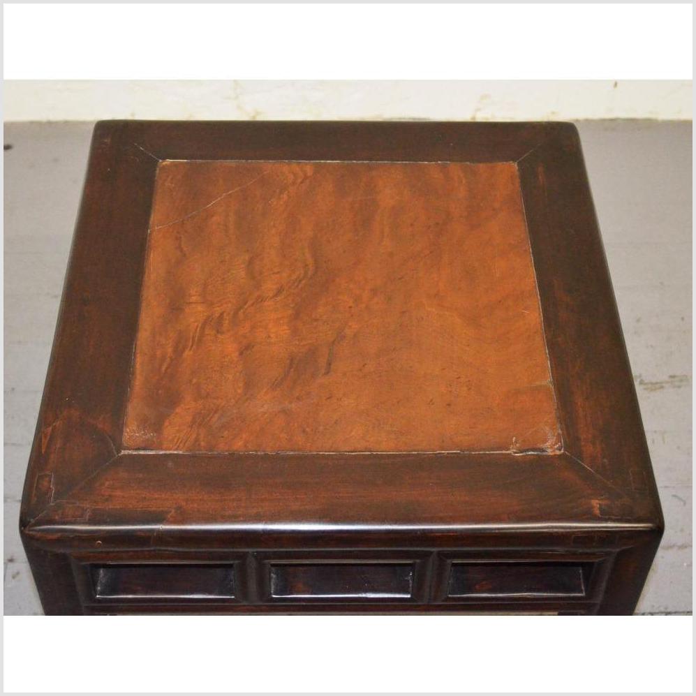 Elmwood Stool with Burl Inlay-4. Asian & Chinese Furniture, Art, Antiques, Vintage Home Décor for sale at FEA Home