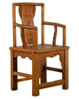Chinese 19th Century Qing Dynasty Elm Armchair with Carved Traditional Motifs-1. Asian & Chinese Furniture, Art, Antiques, Vintage Home Décor for sale at FEA Home