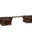 Early 20th Century Shoulder Rice Carrying Yoke with Bamboo and Rattan Baskets-1. Asian & Chinese Furniture, Art, Antiques, Vintage Home Décor for sale at FEA Home