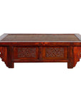 Qing Dynasty Chinese 19th Century Dark Red Lacquer Coffee Table with Rattan Top-1. Asian & Chinese Furniture, Art, Antiques, Vintage Home Décor for sale at FEA Home