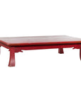 Japanese Taishō Early 20th Century Red Lacquer Coffee Table with Carved Apron-1. Asian & Chinese Furniture, Art, Antiques, Vintage Home Décor for sale at FEA Home