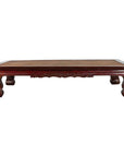 Chinese Qing Dynasty 19th Century Mahogany Stained Coffee Table with Rattan Top-1. Asian & Chinese Furniture, Art, Antiques, Vintage Home Décor for sale at FEA Home