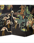 Four-Panel Crane and Floral Motif Screen-2. Asian & Chinese Furniture, Art, Antiques, Vintage Home Décor for sale at FEA Home