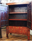 Gilt Decorated Red Lacquer Cabinet-4. Asian & Chinese Furniture, Art, Antiques, Vintage Home Décor for sale at FEA Home