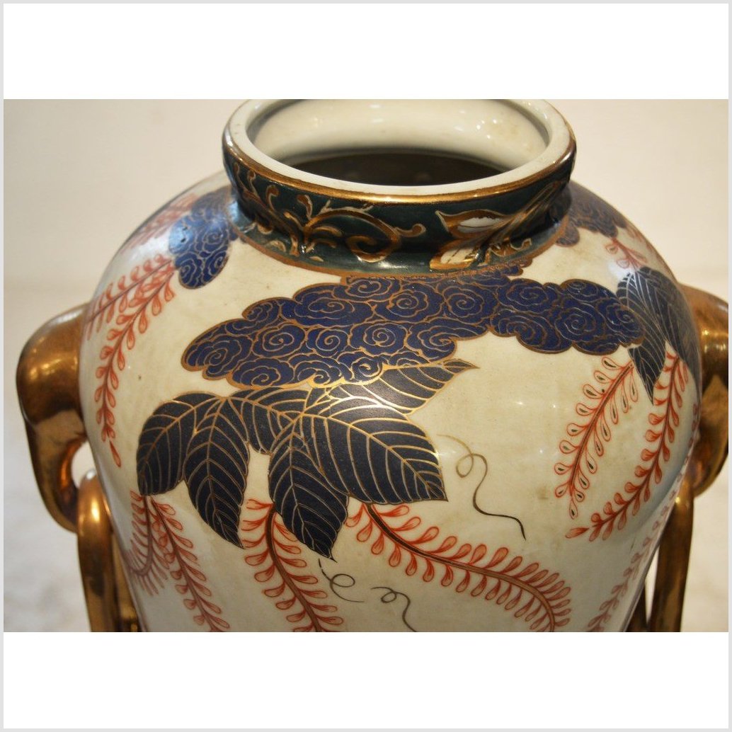Gilt Ornate Tall Imari Altar Vase-11. Asian & Chinese Furniture, Art, Antiques, Vintage Home Décor for sale at FEA Home