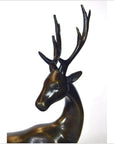 Golden Deer Bronze Sculpture-2. Asian & Chinese Furniture, Art, Antiques, Vintage Home Décor for sale at FEA Home