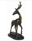Golden Deer Bronze Sculpture-3. Asian & Chinese Furniture, Art, Antiques, Vintage Home Décor for sale at FEA Home