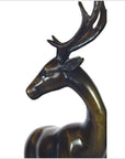 Golden Deer Bronze Sculpture-4. Asian & Chinese Furniture, Art, Antiques, Vintage Home Décor for sale at FEA Home