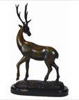 Golden Deer Bronze Sculpture-6. Asian & Chinese Furniture, Art, Antiques, Vintage Home Décor for sale at FEA Home
