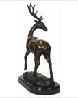 Golden Deer Bronze Sculpture-7. Asian & Chinese Furniture, Art, Antiques, Vintage Home Décor for sale at FEA Home
