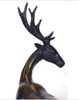 Golden Deer Bronze Sculpture-8. Asian & Chinese Furniture, Art, Antiques, Vintage Home Décor for sale at FEA Home