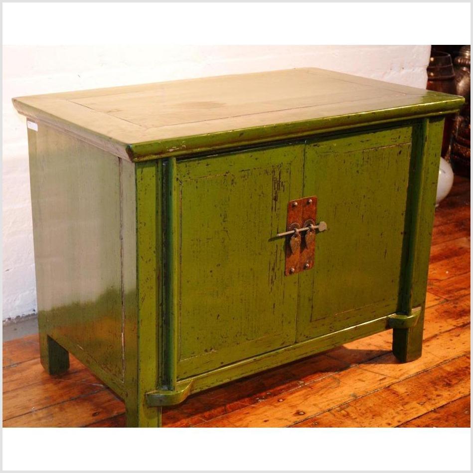 Green Lacquer Cabinet-3. Asian & Chinese Furniture, Art, Antiques, Vintage Home Décor for sale at FEA Home