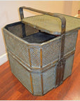 Green Woven Rattan Basket- Side Table-4. Asian & Chinese Furniture, Art, Antiques, Vintage Home Décor for sale at FEA Home