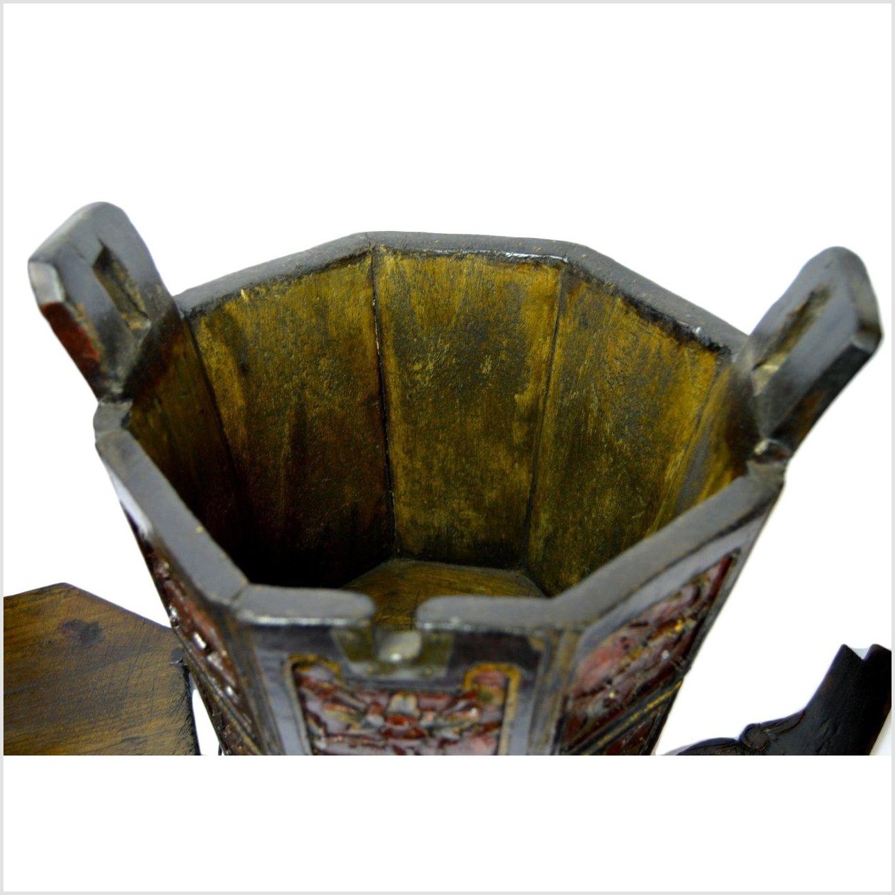 Hand Carved Bamboo Bucket-10. Asian & Chinese Furniture, Art, Antiques, Vintage Home Décor for sale at FEA Home