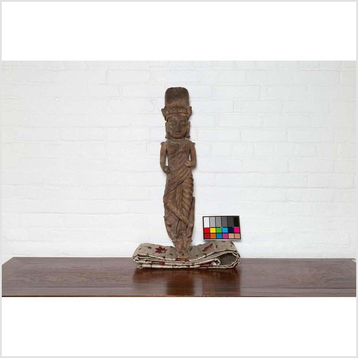 Hand Carved Indian Temple Carving Statue from Gujarat Depicting a Hindu Deity-3. Asian & Chinese Furniture, Art, Antiques, Vintage Home Décor for sale at FEA Home