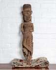 Hand Carved Indian Temple Carving Statue from Gujarat Depicting a Hindu Deity-2. Asian & Chinese Furniture, Art, Antiques, Vintage Home Décor for sale at FEA Home