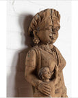 Hand Carved Indian Temple Carving Statue from Gujarat Depicting Mother and Child-11. Asian & Chinese Furniture, Art, Antiques, Vintage Home Décor for sale at FEA Home