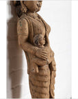 Hand Carved Indian Temple Carving Statue from Gujarat Depicting Mother and Child-12. Asian & Chinese Furniture, Art, Antiques, Vintage Home Décor for sale at FEA Home