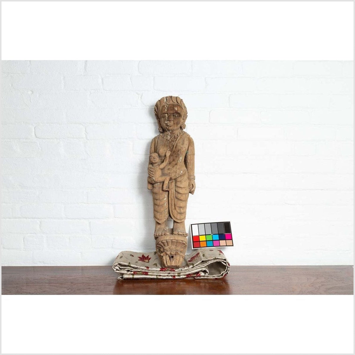 Hand Carved Indian Temple Carving Statue from Gujarat Depicting Mother and Child-3. Asian & Chinese Furniture, Art, Antiques, Vintage Home Décor for sale at FEA Home