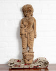Hand Carved Indian Temple Carving Statue from Gujarat Depicting Mother and Child-2. Asian & Chinese Furniture, Art, Antiques, Vintage Home Décor for sale at FEA Home