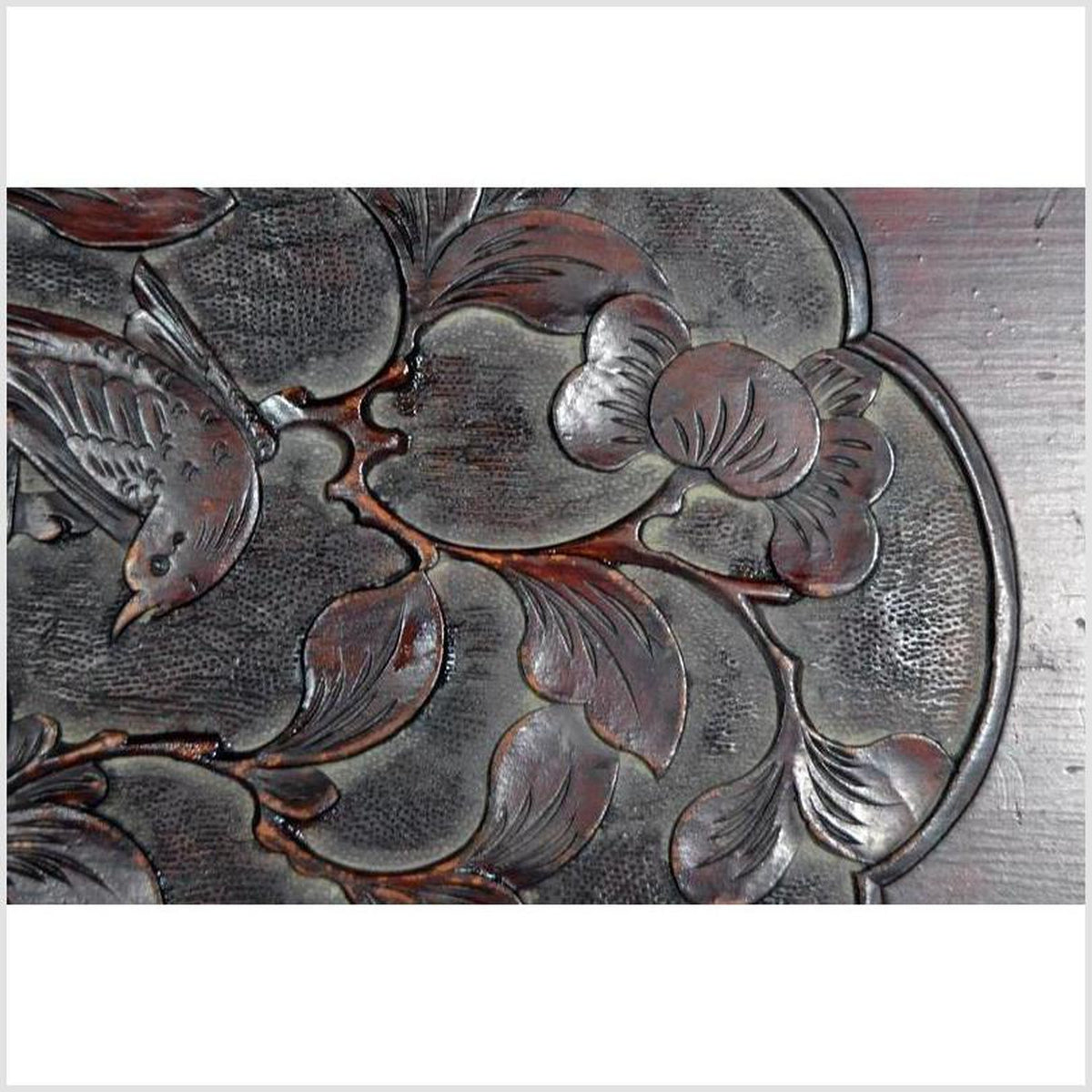 Hand-Carved Lacquered Rosewood Wall Plaque with Bird from 19th Century, China-5. Asian & Chinese Furniture, Art, Antiques, Vintage Home Décor for sale at FEA Home
