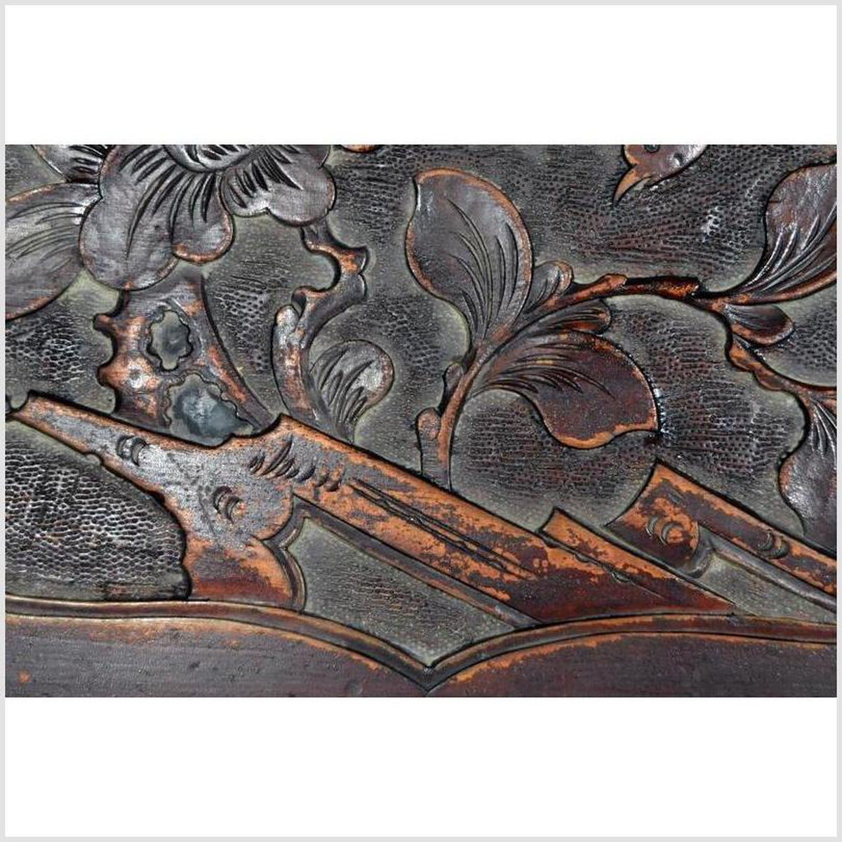 Hand-Carved Lacquered Rosewood Wall Plaque with Bird from 19th Century, China-6. Asian & Chinese Furniture, Art, Antiques, Vintage Home Décor for sale at FEA Home