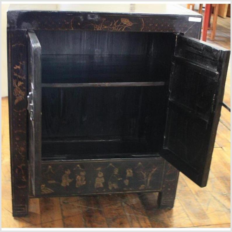 Hand-Painted Black Cabinet-2. Asian & Chinese Furniture, Art, Antiques, Vintage Home Décor for sale at FEA Home