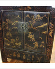 Hand-Painted Black Cabinet-3. Asian & Chinese Furniture, Art, Antiques, Vintage Home Décor for sale at FEA Home