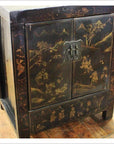 Hand-Painted Black Cabinet-6. Asian & Chinese Furniture, Art, Antiques, Vintage Home Décor for sale at FEA Home