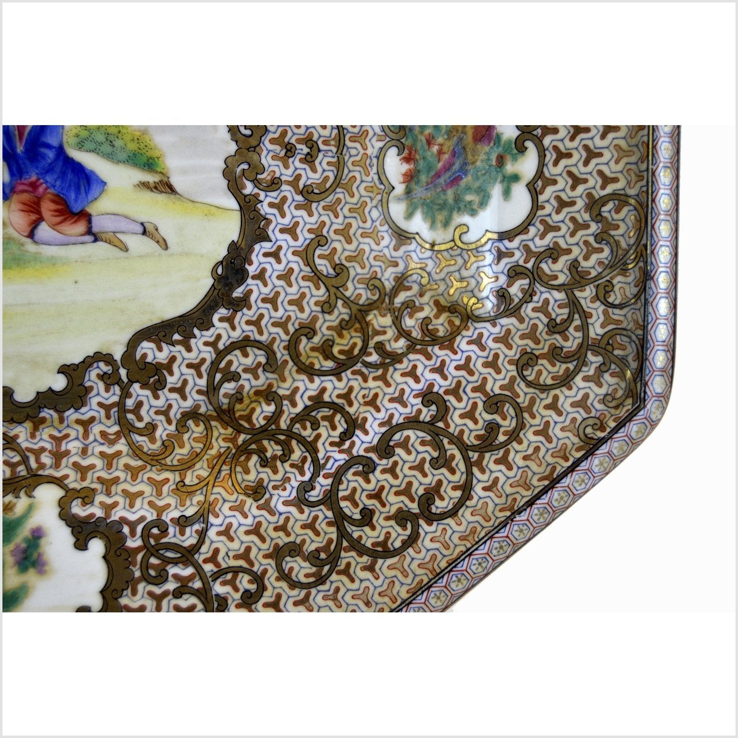 Hand Painted China Porcelain Tray-10. Asian & Chinese Furniture, Art, Antiques, Vintage Home Décor for sale at FEA Home