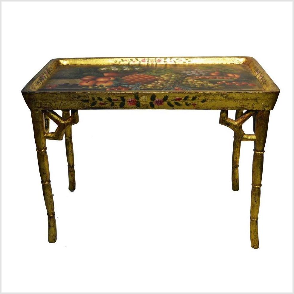 Hand Painted Gilt Ornate Table-10. Asian & Chinese Furniture, Art, Antiques, Vintage Home Décor for sale at FEA Home